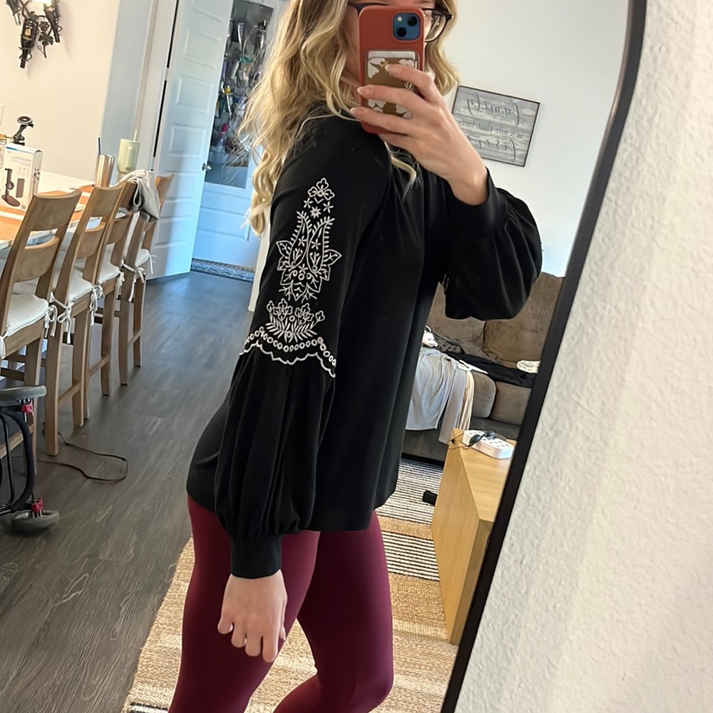 Black long sleeve top